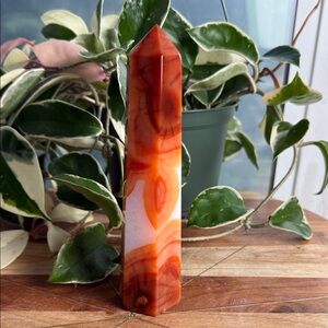 Carnelian tower (6.5” tall)